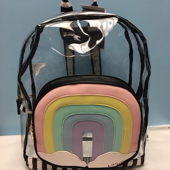 betsey johnson rainbow backpack